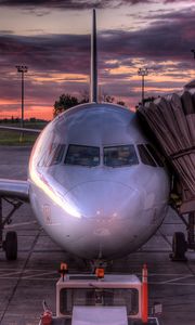 Preview wallpaper aircraft, aviation, sky, sunset