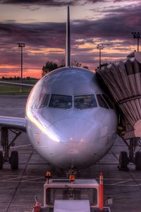 Preview wallpaper aircraft, aviation, sky, sunset