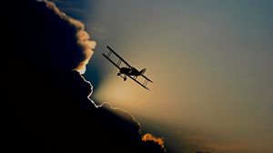 Preview wallpaper aircraft, flight, clouds, sky