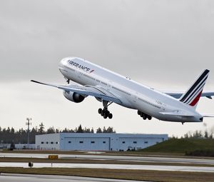 Preview wallpaper airliner, boeing, aircraft, airfrance