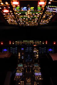 Preview wallpaper airplane, control panel, radars, backlight