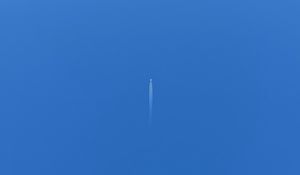 Preview wallpaper airplane, minimalism, flight, sky