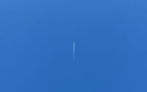 Preview wallpaper airplane, minimalism, flight, sky