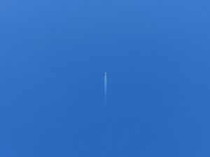 Preview wallpaper airplane, minimalism, flight, sky