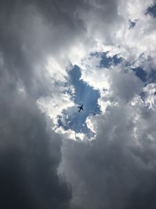 Preview wallpaper airplane, sky, bottom view