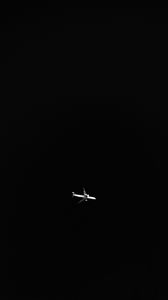 Preview wallpaper airplane, sky, bw, dark, minimalism