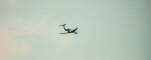 Preview wallpaper airplane, sky, clouds, minimalism