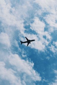 Preview wallpaper airplane, sky, flight, clouds