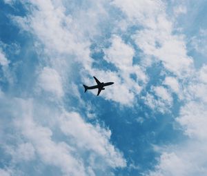 Preview wallpaper airplane, sky, flight, clouds