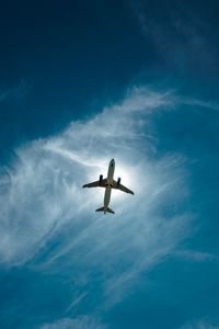 Preview wallpaper airplane, sky, flight, clouds, height