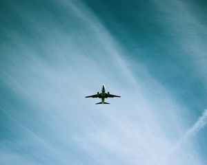 Preview wallpaper airplane, sky, flight, clouds