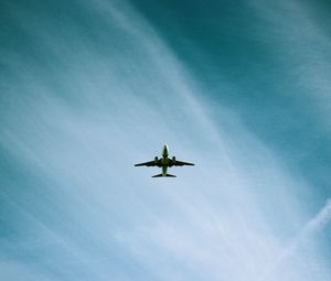 Preview wallpaper airplane, sky, flight, clouds