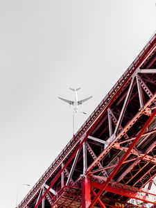 Preview wallpaper airplane, sky, flight, design, minimalism
