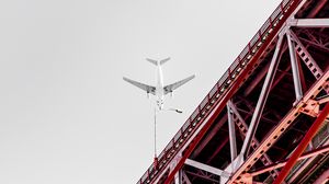Preview wallpaper airplane, sky, flight, design, minimalism