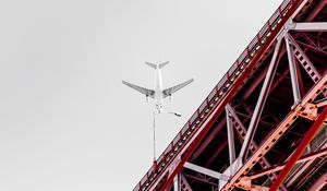 Preview wallpaper airplane, sky, flight, design, minimalism