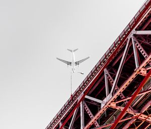 Preview wallpaper airplane, sky, flight, design, minimalism
