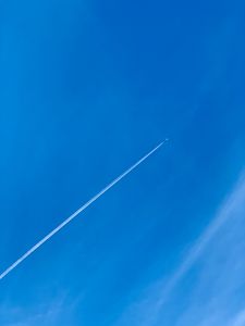 Preview wallpaper airplane, sky, minimalism, airplane track