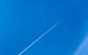 Preview wallpaper airplane, sky, minimalism, airplane track