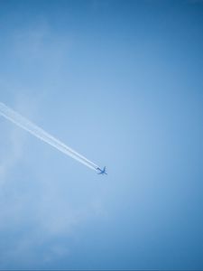 Preview wallpaper airplane, sky, smoke, trail