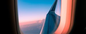 Preview wallpaper airplane, window, porthole, wing, view