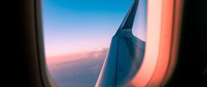 Preview wallpaper airplane, window, porthole, wing, view