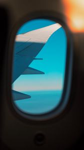 Preview wallpaper airplane, window, porthole, view, wing