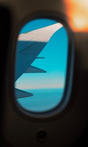 Preview wallpaper airplane, window, porthole, view, wing