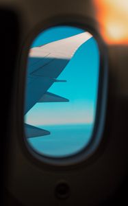 Preview wallpaper airplane, window, porthole, view, wing