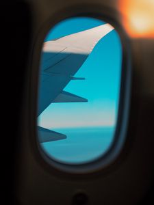 Preview wallpaper airplane, window, porthole, view, wing