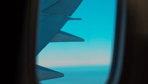 Preview wallpaper airplane, window, porthole, view, wing