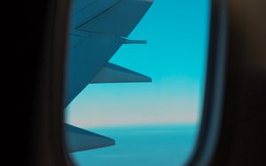 Preview wallpaper airplane, window, porthole, view, wing