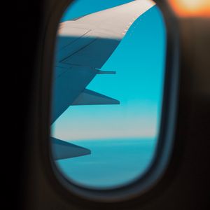 Preview wallpaper airplane, window, porthole, view, wing