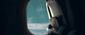 Preview wallpaper airplane, window, porthole, dark