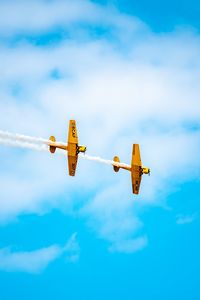 Preview wallpaper airplanes, airshow, trick, sky, smoke, aerobatics