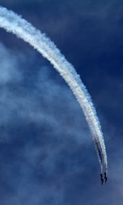 Preview wallpaper airplanes, sky, aerobatics, track