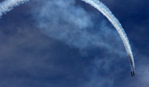 Preview wallpaper airplanes, sky, aerobatics, track