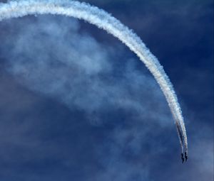 Preview wallpaper airplanes, sky, aerobatics, track