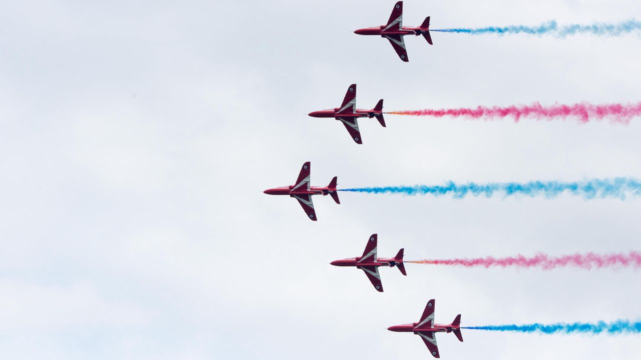 Wallpaper airplanes, smoke, colorful, flight, aerobatics