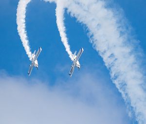 Preview wallpaper airplanes, smoke, sky, aerobatics, air shows