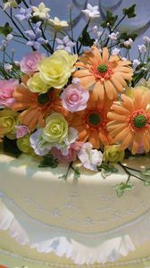 Preview wallpaper ake, flowers, icing, sweet