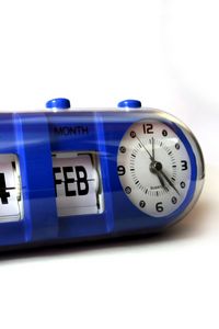 Preview wallpaper alarm clock, calendar, blue, time