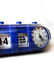 Preview wallpaper alarm clock, calendar, blue, time