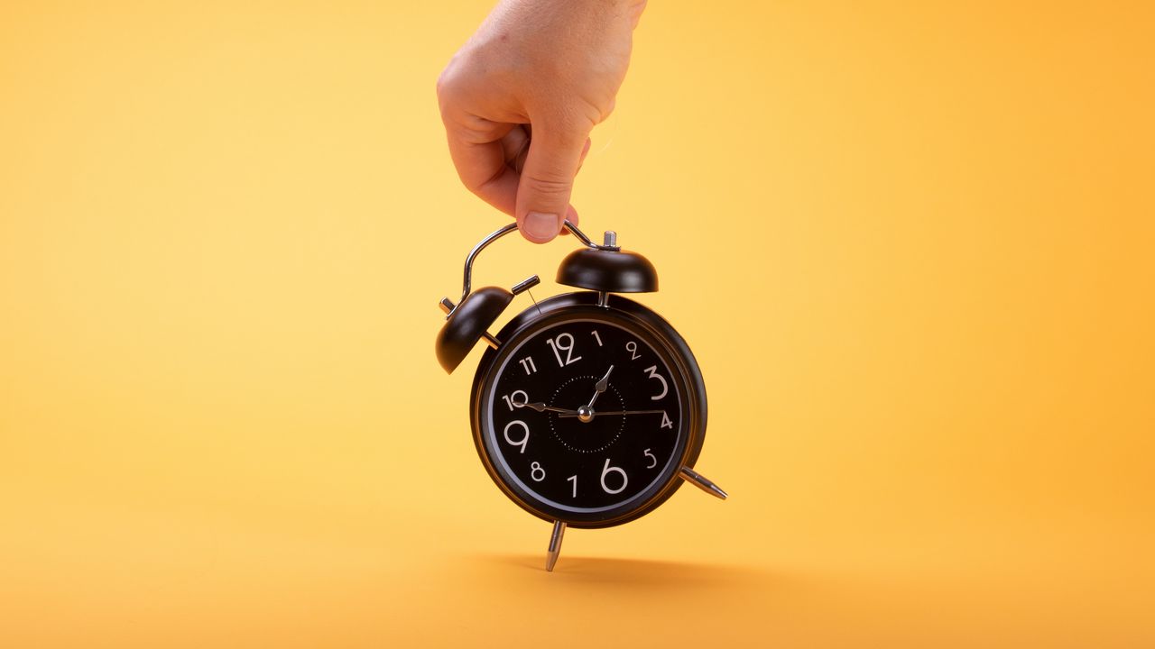 Wallpaper alarm clock, clock, time, hand, yellow