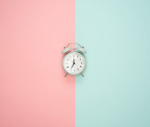 Preview wallpaper alarm clock, minimalism, pink, pastel