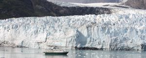 Preview wallpaper alaska, glacier, bay, ship