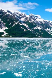 Preview wallpaper alaska, glacier, mountains, sky