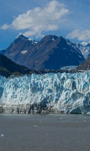 Preview wallpaper alaska, mountains, ice floes
