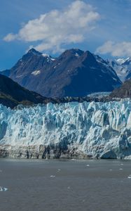 Preview wallpaper alaska, mountains, ice floes