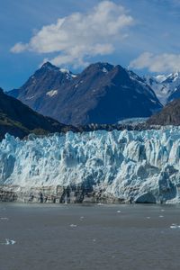 Preview wallpaper alaska, mountains, ice floes