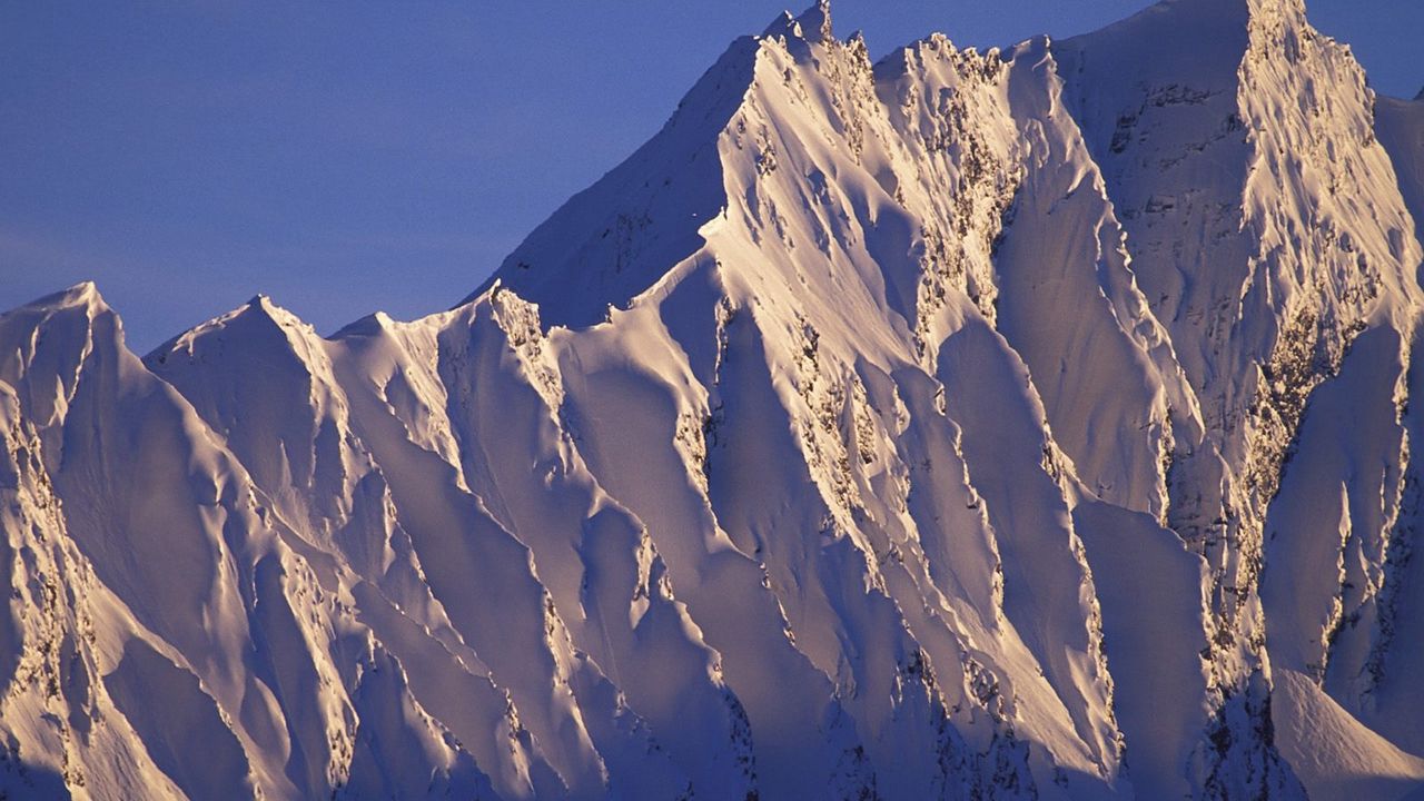 Wallpaper alaska, mountains, snow, top, shades
